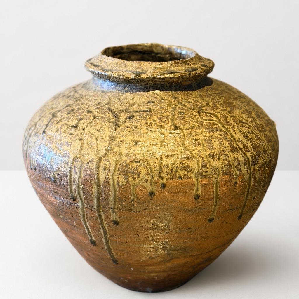 Maruta Munehiko Karatsu Ware Large Vase Flower Pot Object - 1