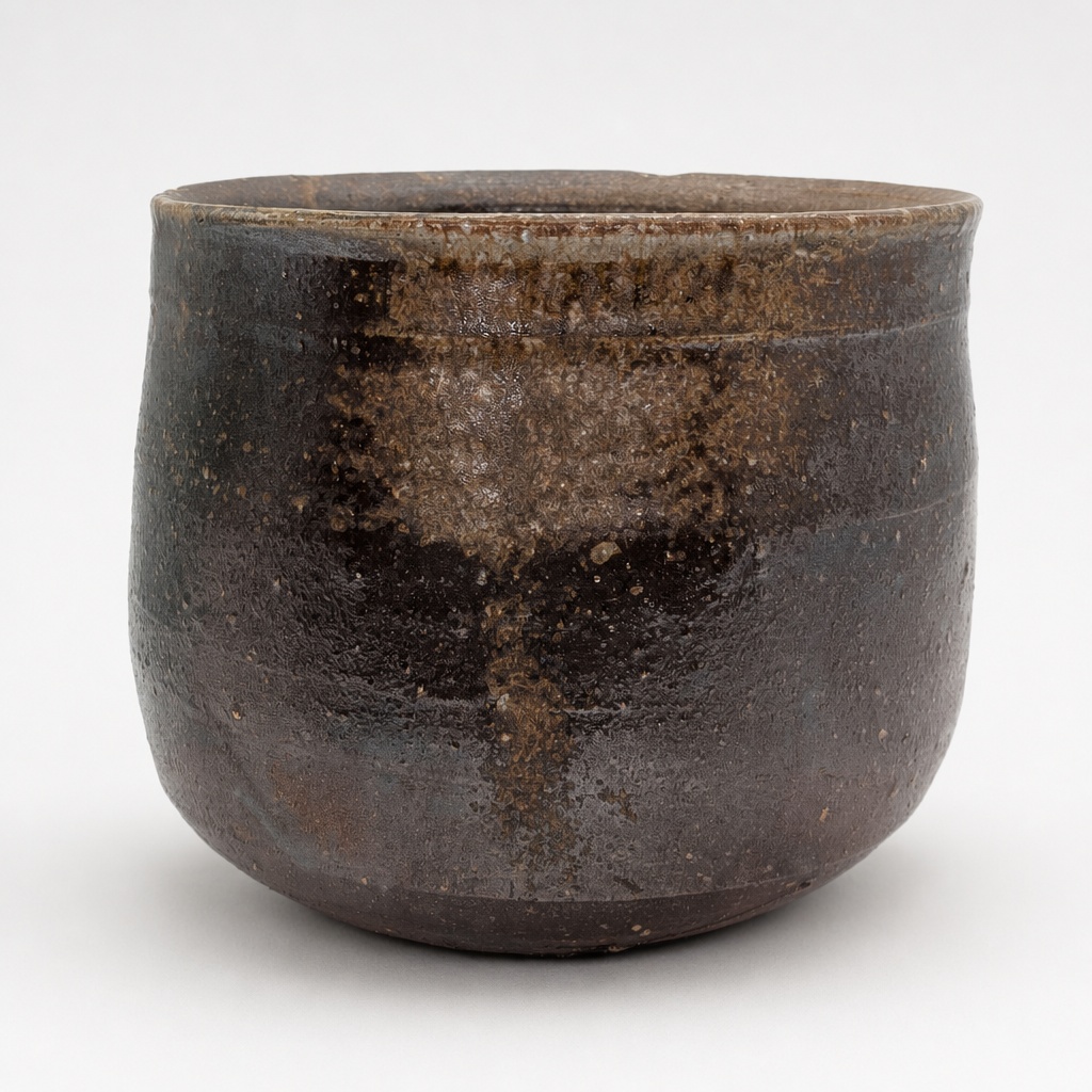 Fujiwara Yu Bizen Ware Flower Vase Ikebana Kenzan Ash Container - 1