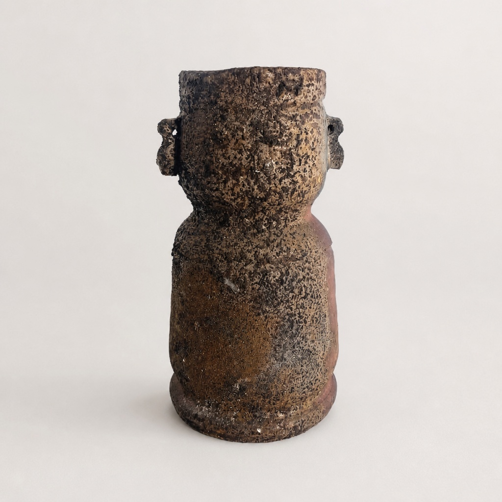 Bizen Ware Yohen Mimi-tsuki Hanaire Flower Vase Pottery - 1