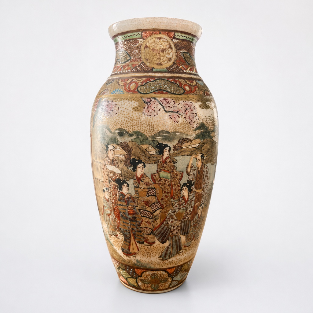 Hododa Satsuma Ware Vase - 1