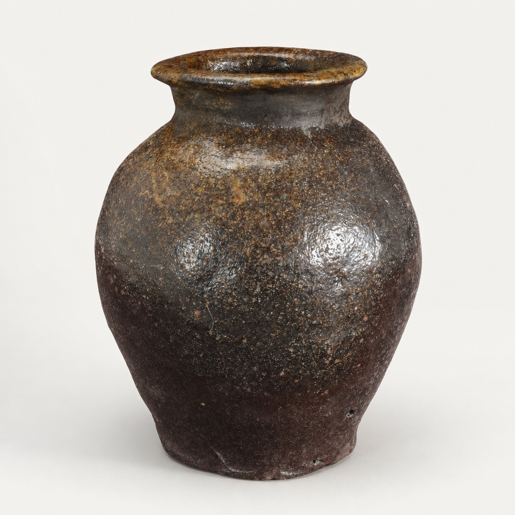Bizen Ware Natural Glaze Jar Muromachi Period Flower Vase Pottery - 1