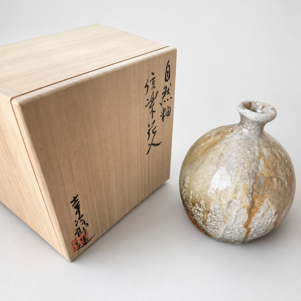 Echizen Ware Hanawa Kojiro Shigaraki Hanaire Flower Vase Pottery - 1