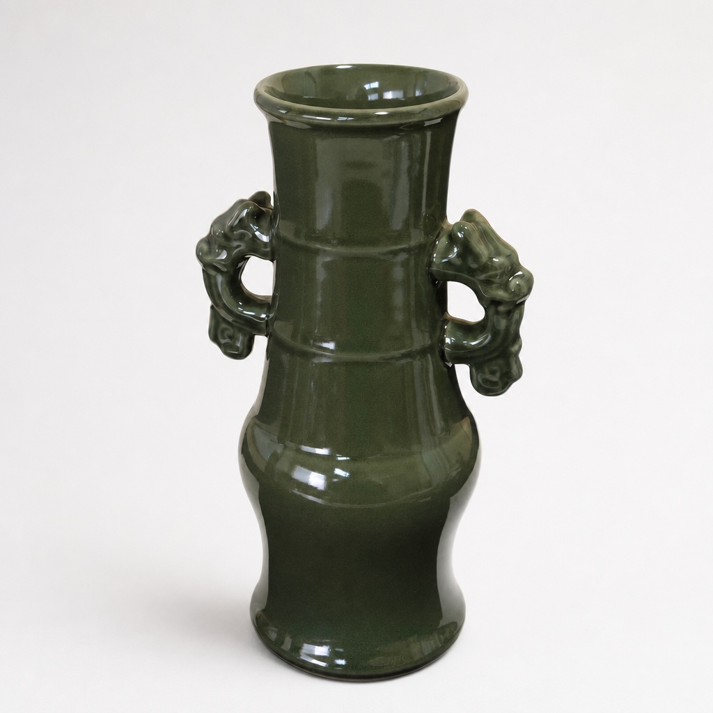 Tenryuji Seiji Kato Keizan Ear Vase Flower Vase Celadon Ware - 1