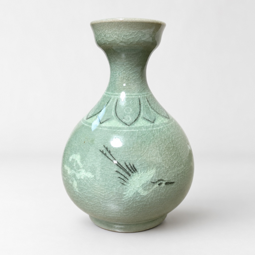 Ji Soon Taek Goryeo Celadon Ware Korean National Treasure Vase - 1