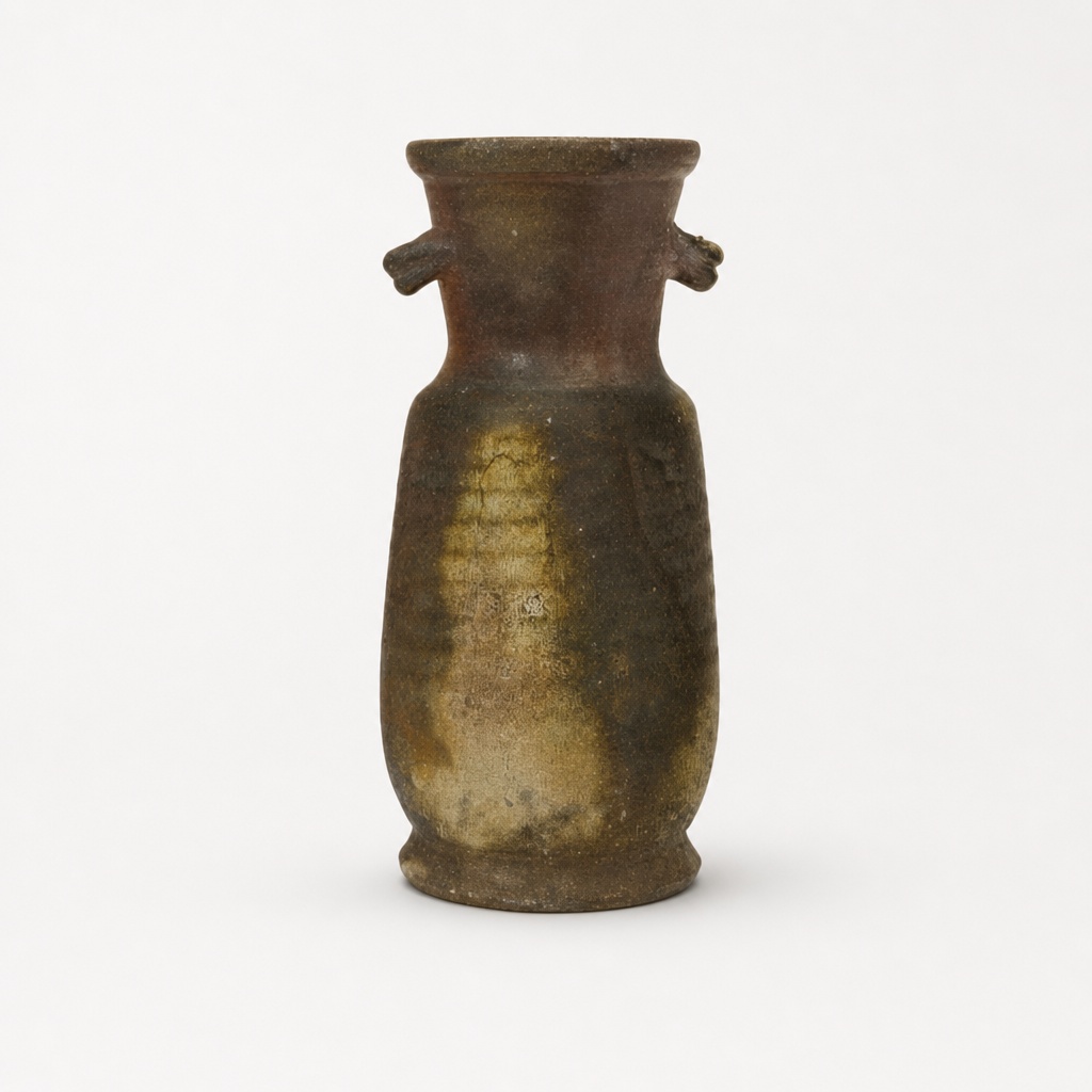 Bizen Ware Toshi Yamamoto Flower Vase Pottery Kiln Change - 1