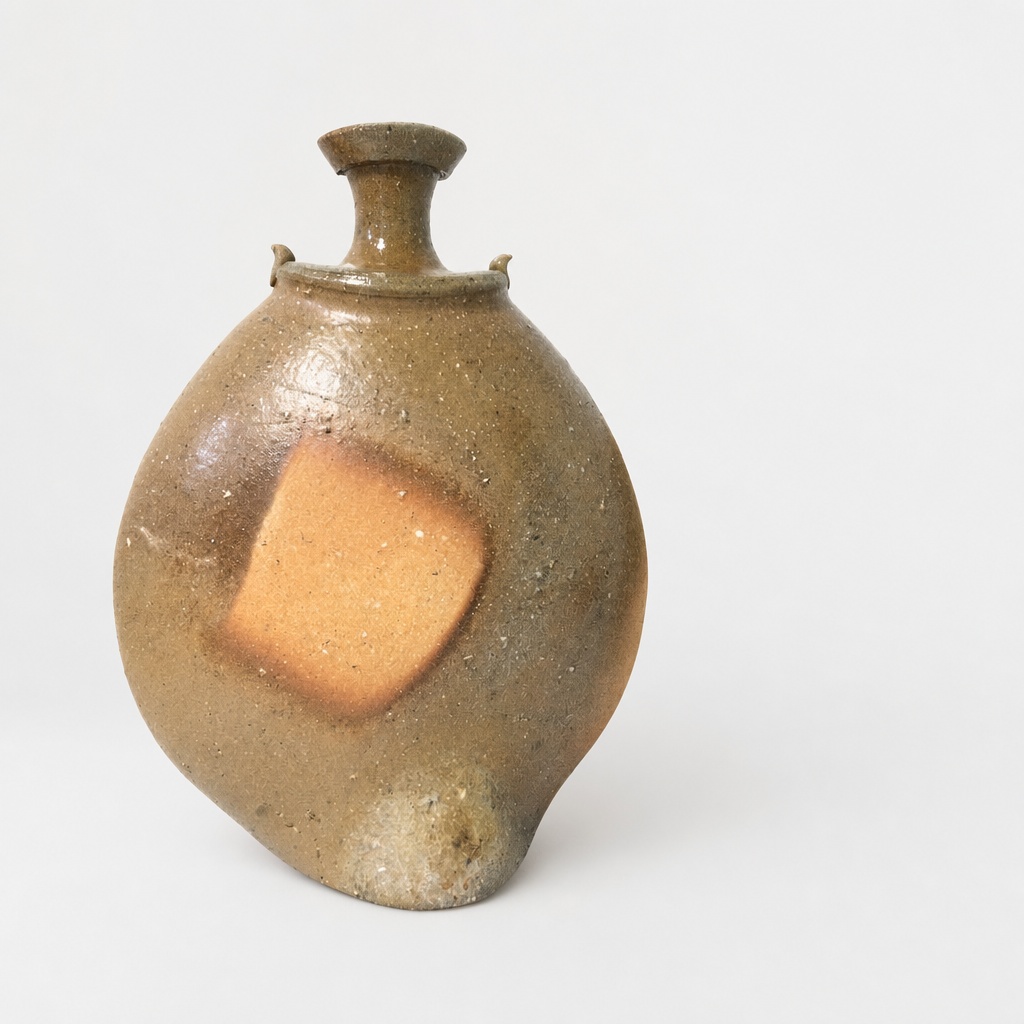 Bizen Ware Ryuuichi Kakurezaki Flower Vase Flower Holder - 1