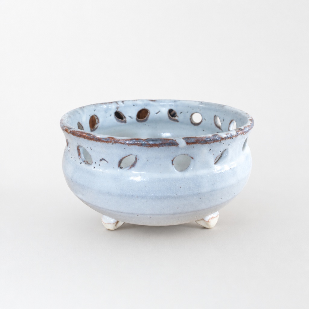 Fujiwara Keisuke Kyosuke Nezumi Shino Flower Vase Bizen Ware Pottery - 1