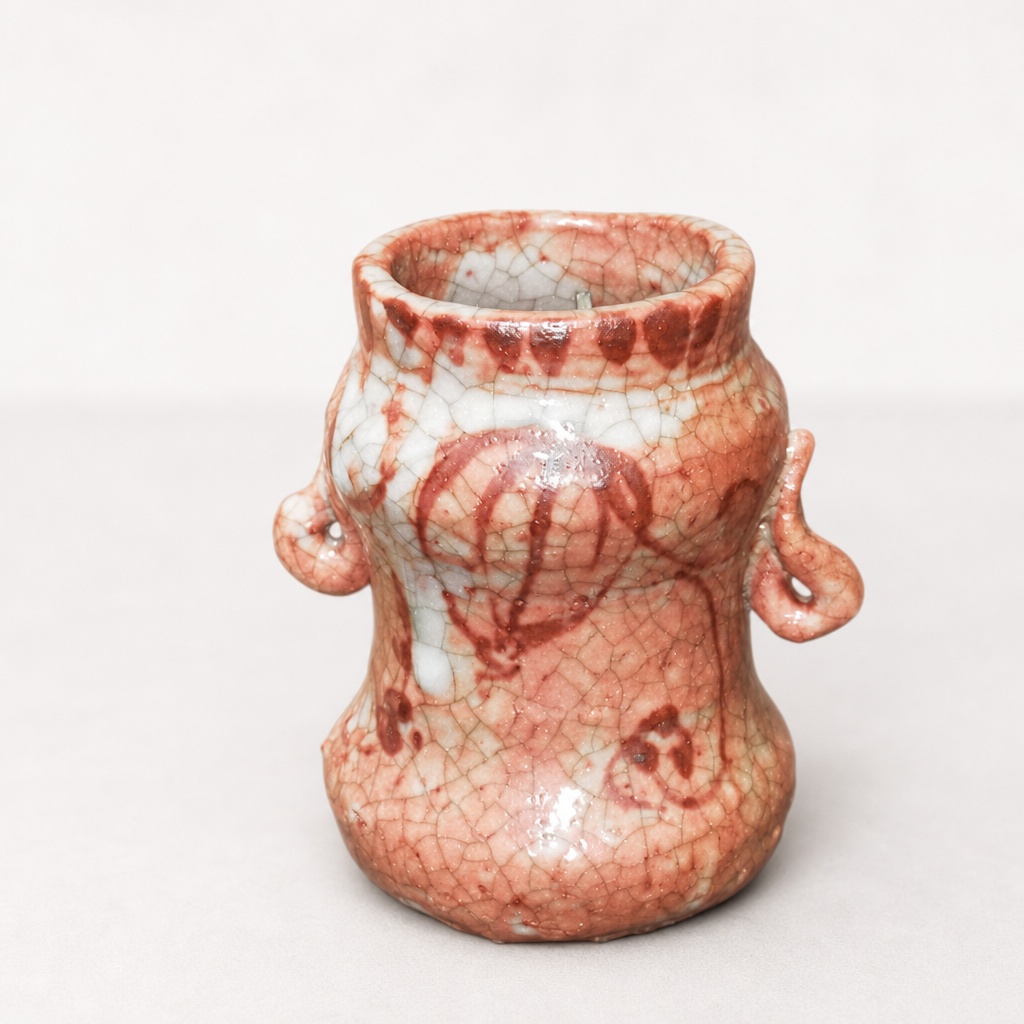 Shino Ware Flower Vase Kakehanaire Hanging Flower Holder - 1