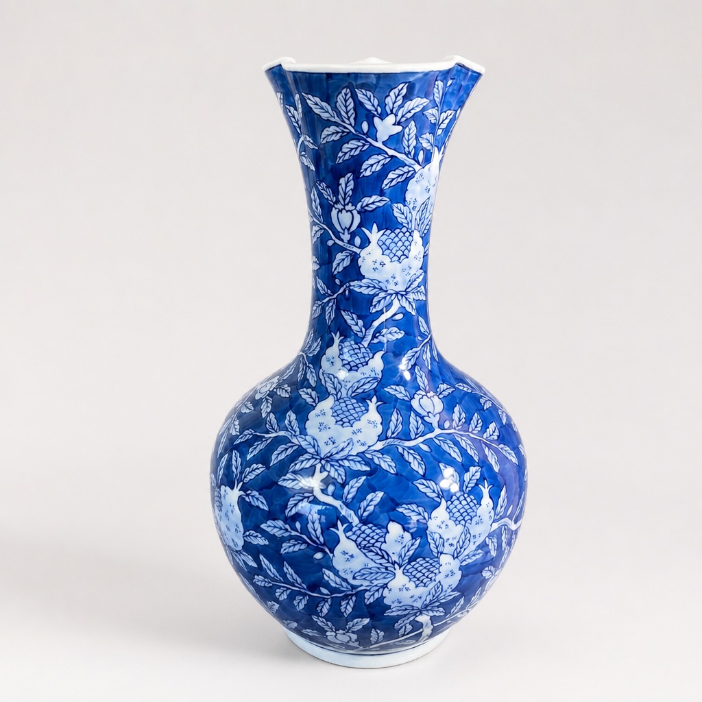 Gen-emon Arita Ware Large Vase Hand-painted Porcelain - 1