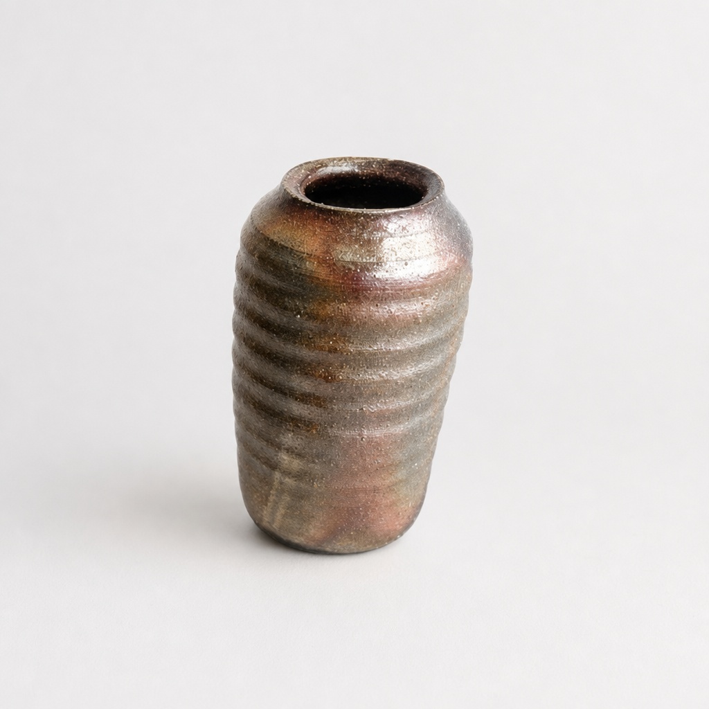 Bizen Ware Takeuchi Yasuyuki Hanaire Flower Vase - 1
