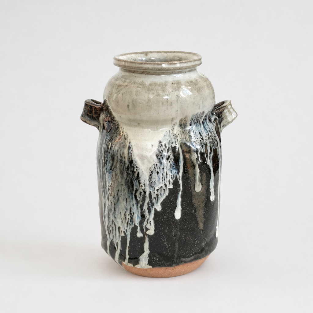 Karatsu Ware Flower Vase Pottery - 1