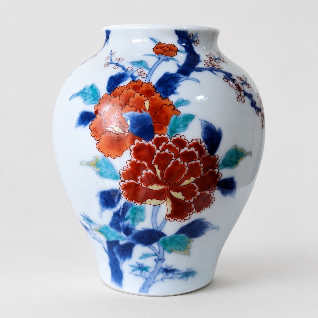 Imayouemon Imaizumi Xii Human National Treasure Arita Ware Vase Jar - 1