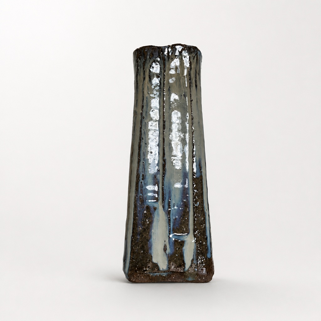 Hagi Ware Ohkasan Choun Kiln Nomi Choun Sayo Flower Vase Pottery - 1