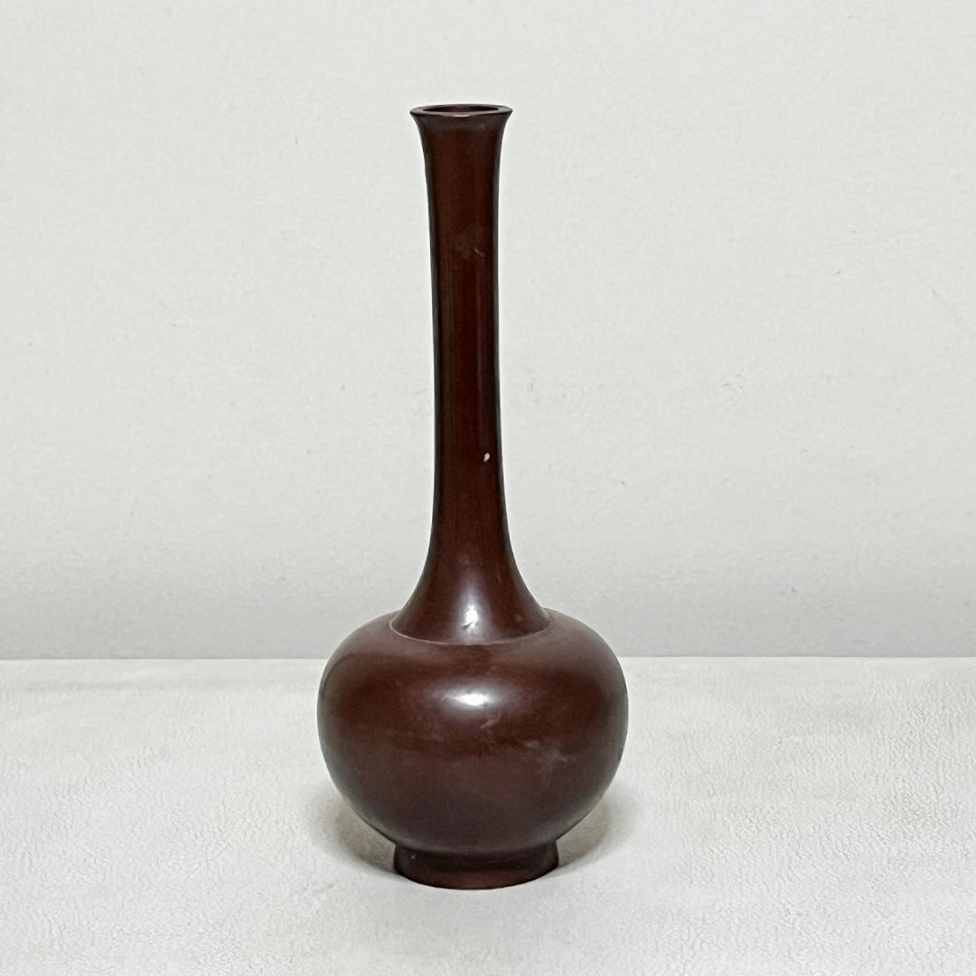 Kakutani Ikkei Bronze Vase Flower Holder Tea Ceremony Ware - 2