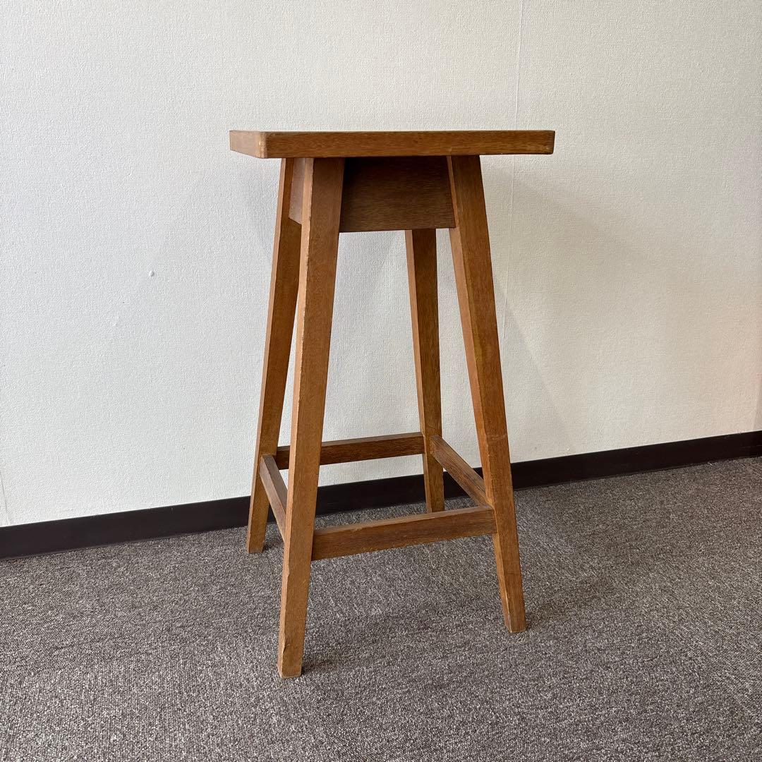 Japanese Vintage Display Stand Art Drawing Table Wood 67cm Height - 1