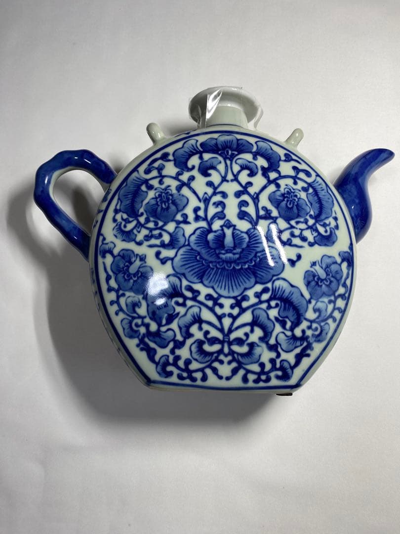 Blue Floral Ceramic Pot Ming Dynasty Style - 1
