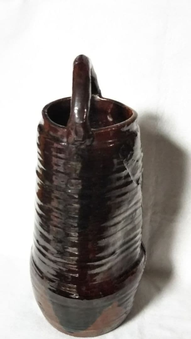 Ohi Ware Chozemon Vase Flower Holder Tea Ceremony Pottery - 2