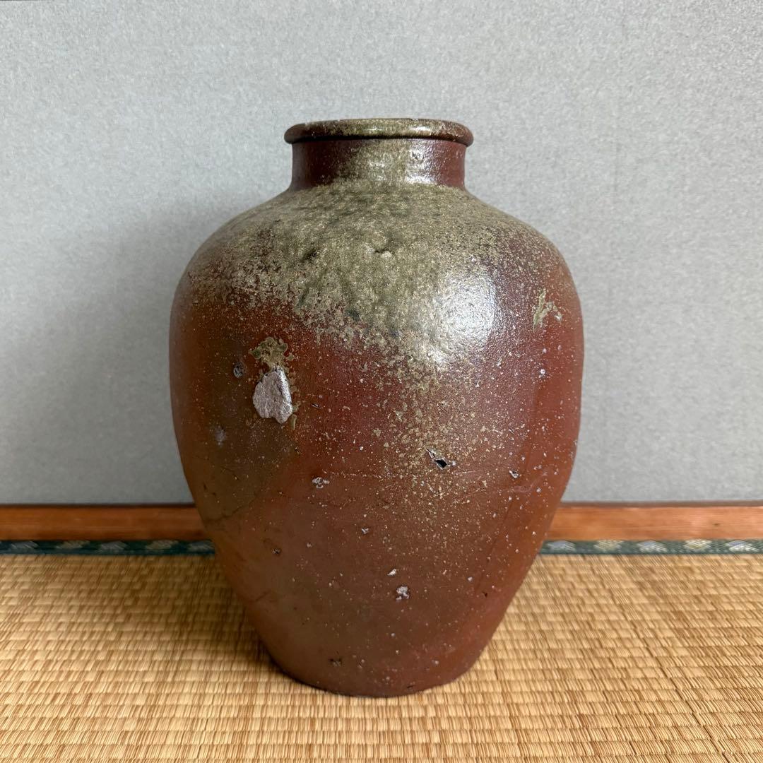 Old Tamba Ware Jar Natural Glaze Cat Scratch Momoyama Period Pottery - 1