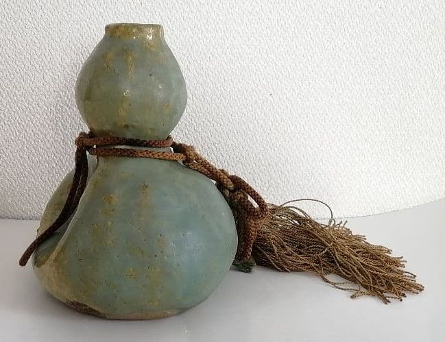 Gourd Pottery Ware Japanese Ceramic Vase - 1