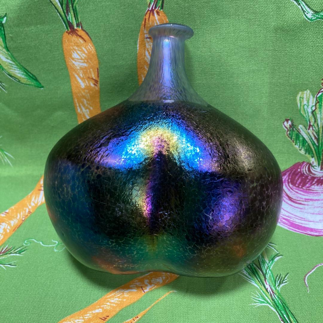 Kosta Boda Volcano Vase Glass Bertil Vallien 1980s Swedish Art Glass - 1