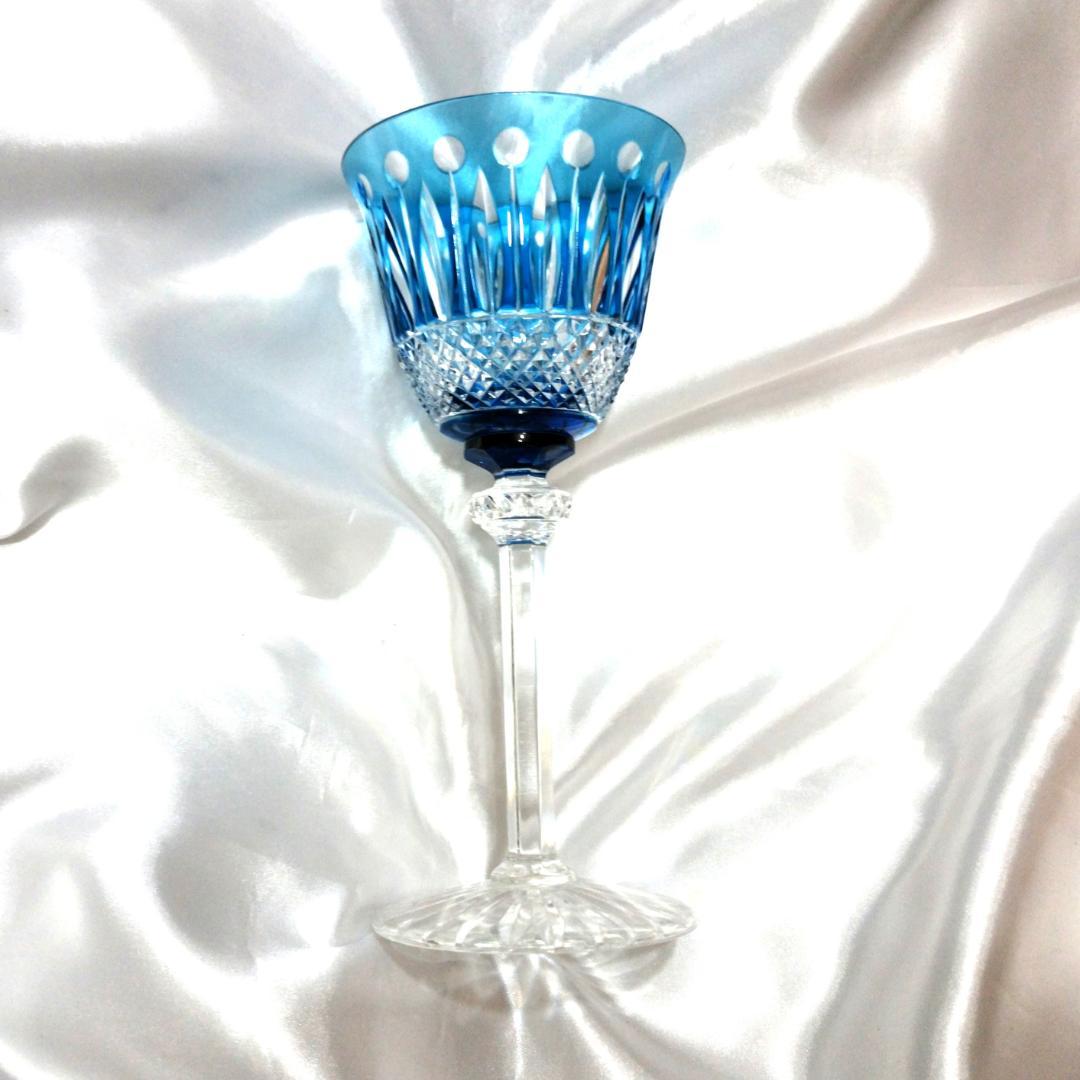 St.louis Tommy Wine Glass Blue Clair Crystal Glass - 1