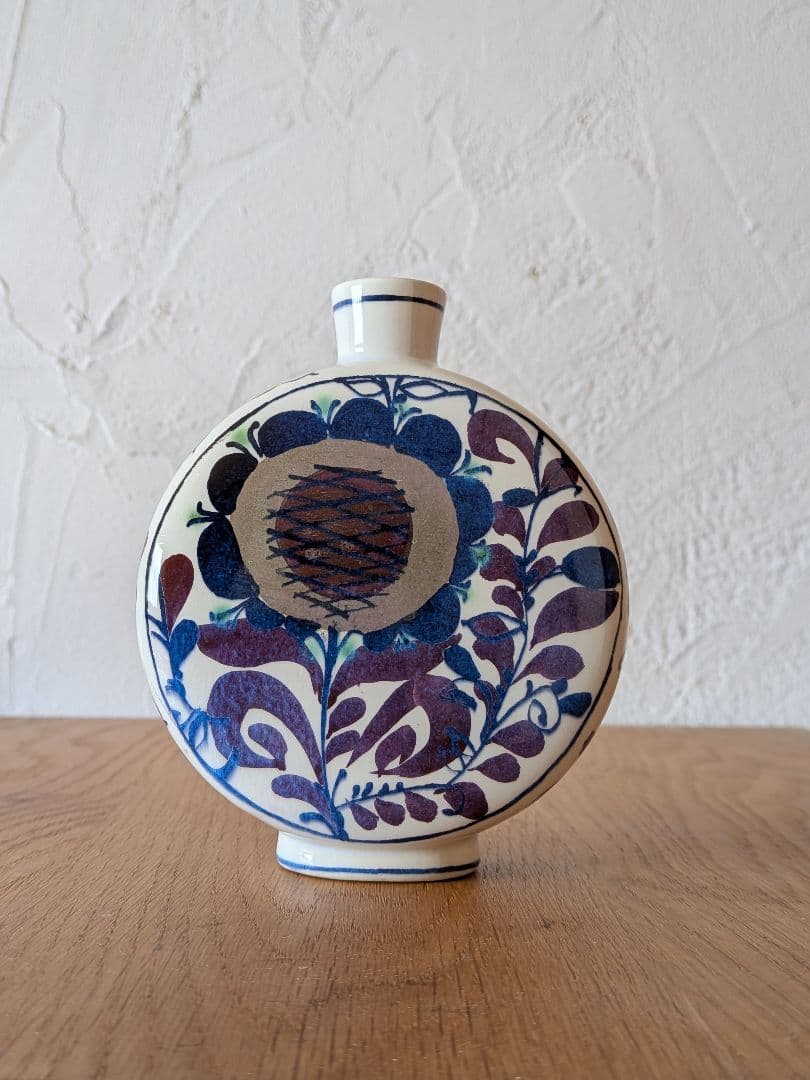 Royal Copenhagen Tenera Kari Christensen 211/3102 Flower Vase Blue Brown - 1