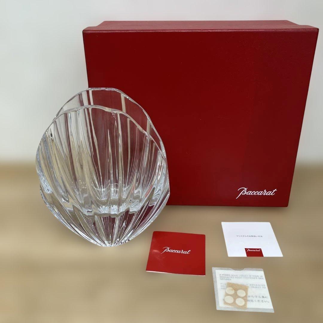 Baccarat Rigot Shell Motif Crystal Glass Flower Vase - 1