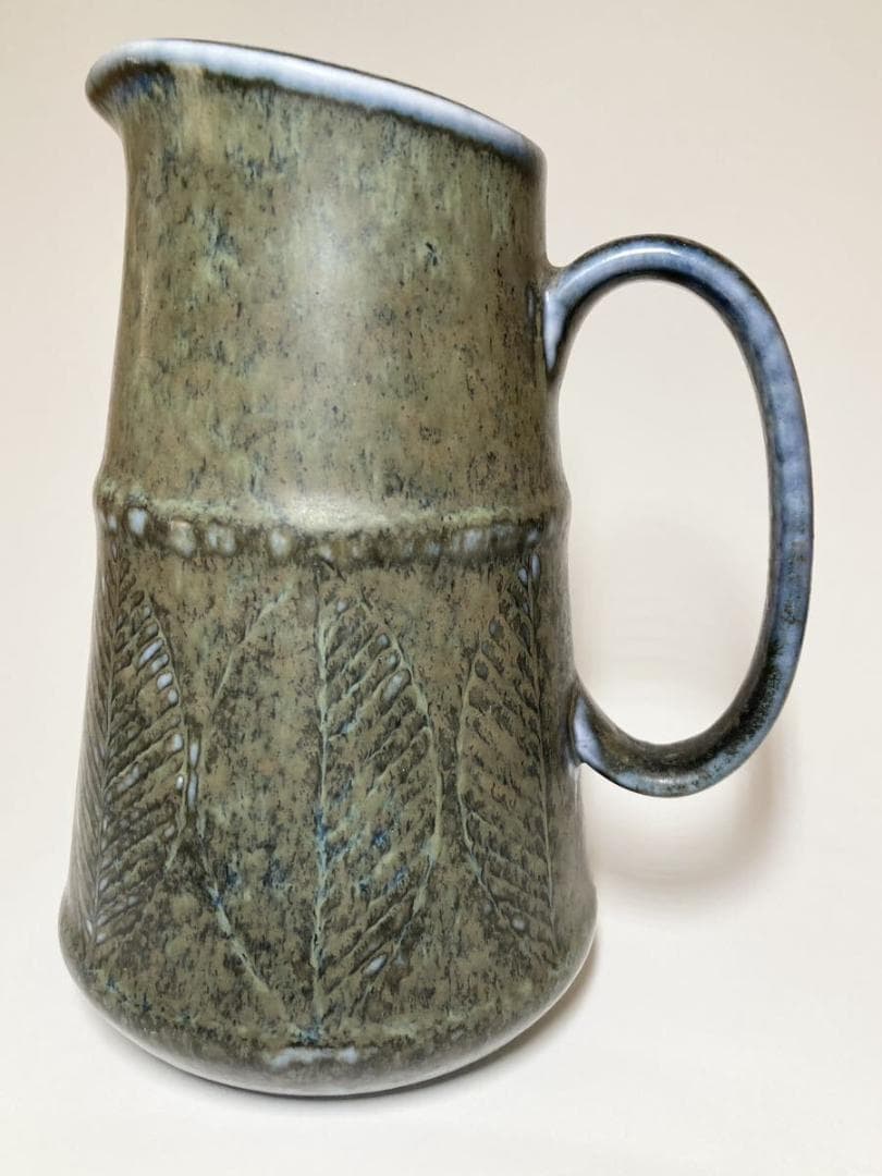 Rorstrand Carl-harry Stalhane Pitcher Vase Sweden Cel Pottery - 1