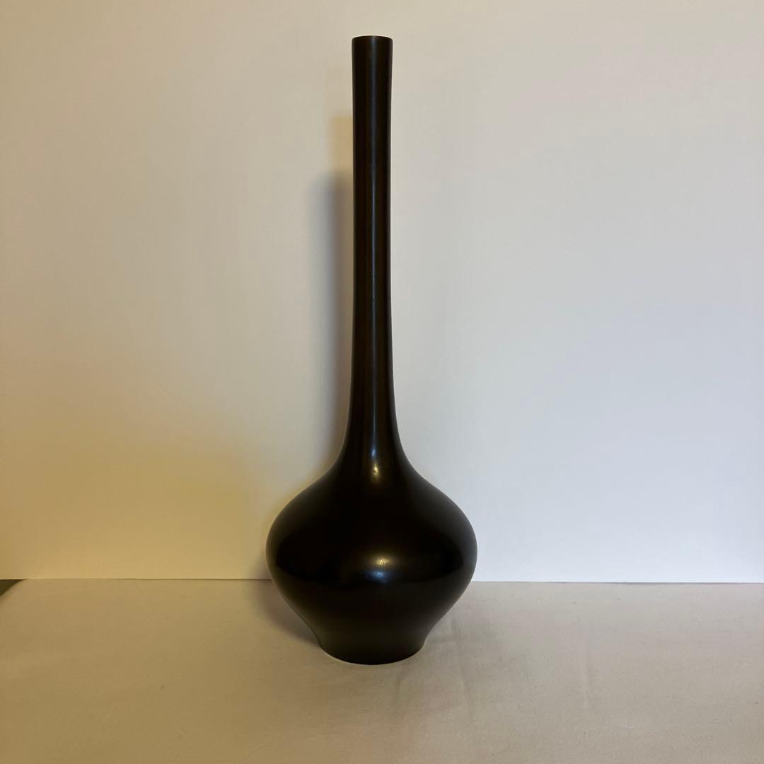 Ichinose Sotatsu Kabura Bronze Flower Vase Ikebana Tea Ceremony - 1